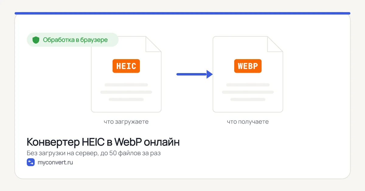 Конвертер HEIC в WebP онлайн — конвертировать фото бесплатно