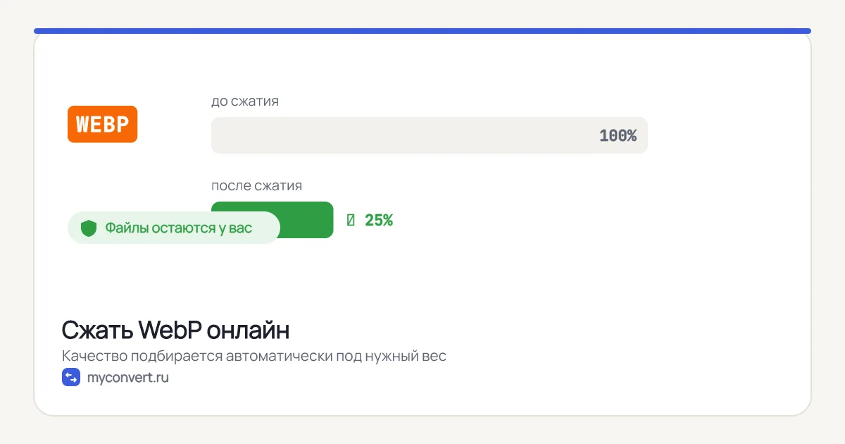 Сжать WebP онлайн без потери качества — бесплатно